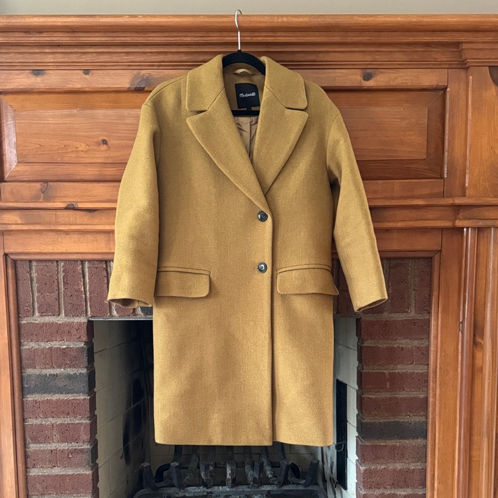 Madewell  Women's Camel Wool Coat - XS Petite